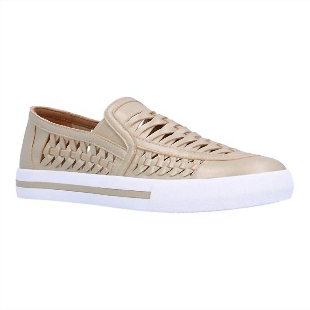 NEW L'AMOUR DES PIEDS women's karsha slip on sneaker in champagne beige